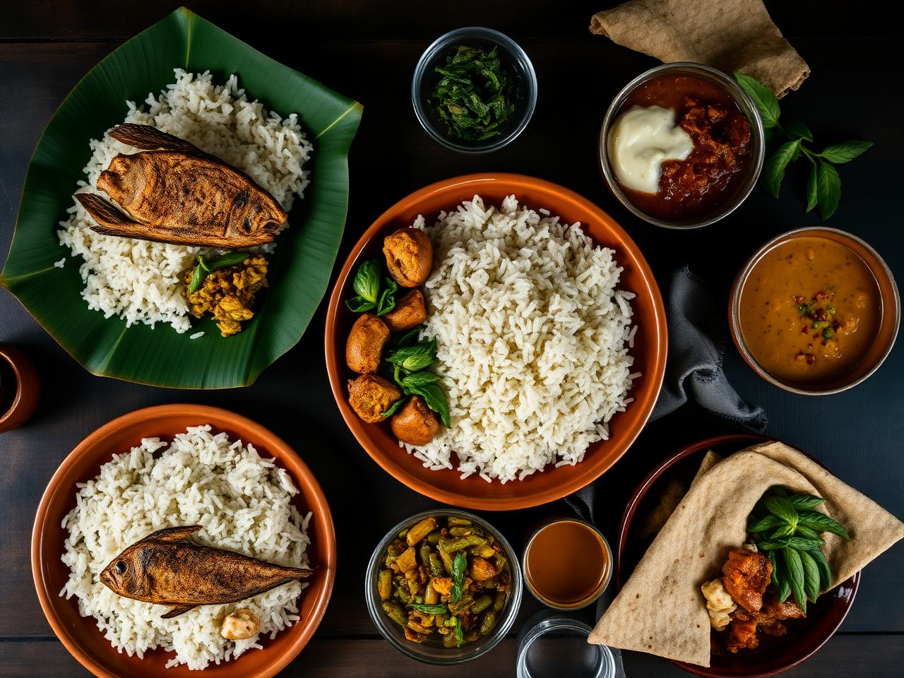 Authentic Bangladeshi cuisine, curries, rice, chutneys and handmade roti — warm hillside dining.